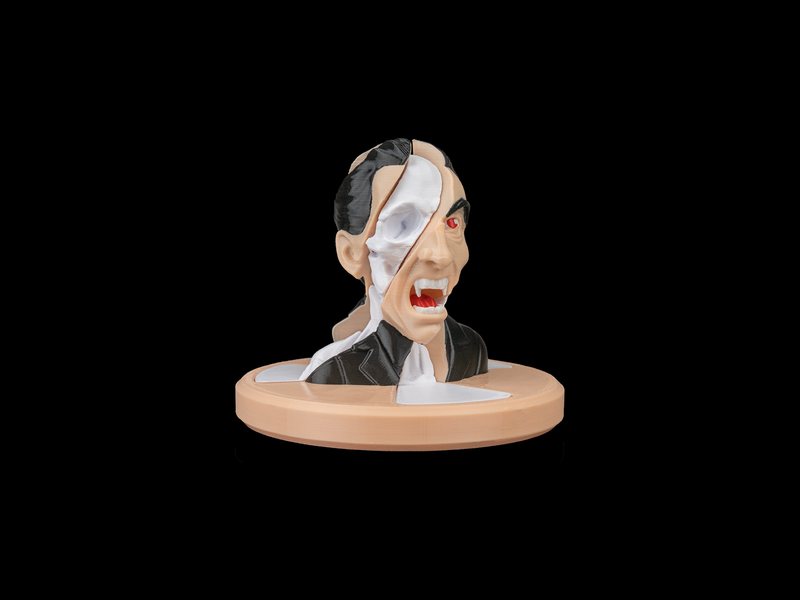 Busto personalizado de Halloween impreso en 3D y pintado