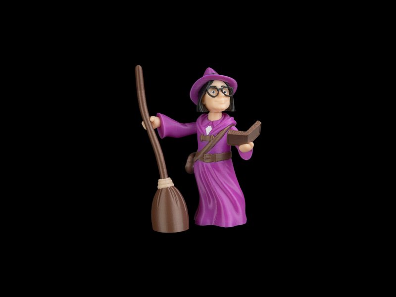 Figura de bruja de Halloween personalizada con la cara del cliente