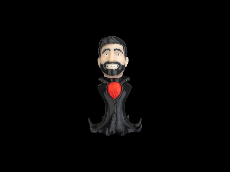 Figura de vampiro de Halloween personalizada e impresa en 3D